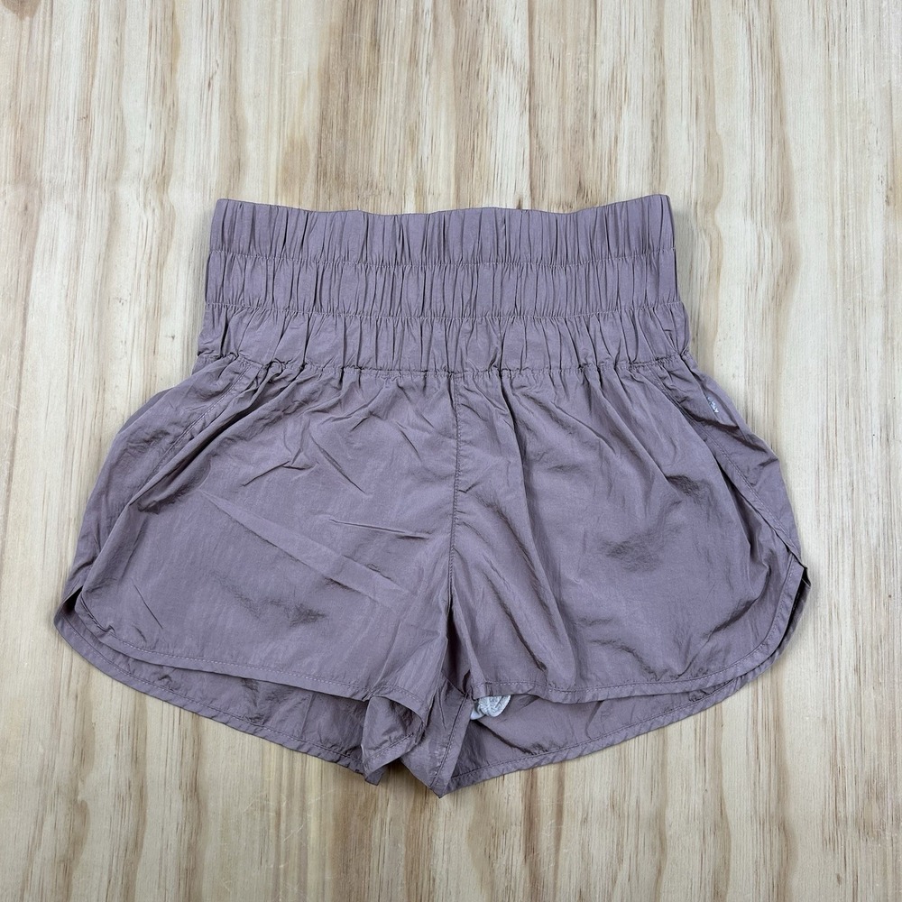 Free People Movement Maeve Women's Medium Pink High Rise Paperbag Waist Shorts